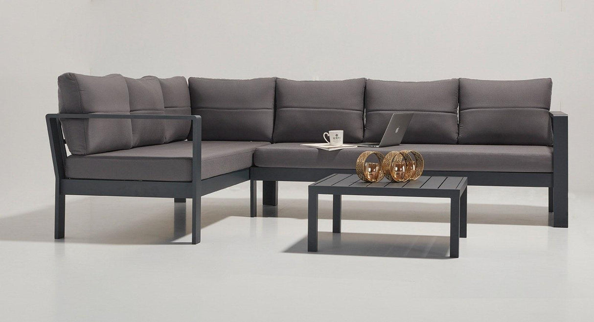 Set De Lounge De Grădină Roma, Gri, 272X65X202 Cm