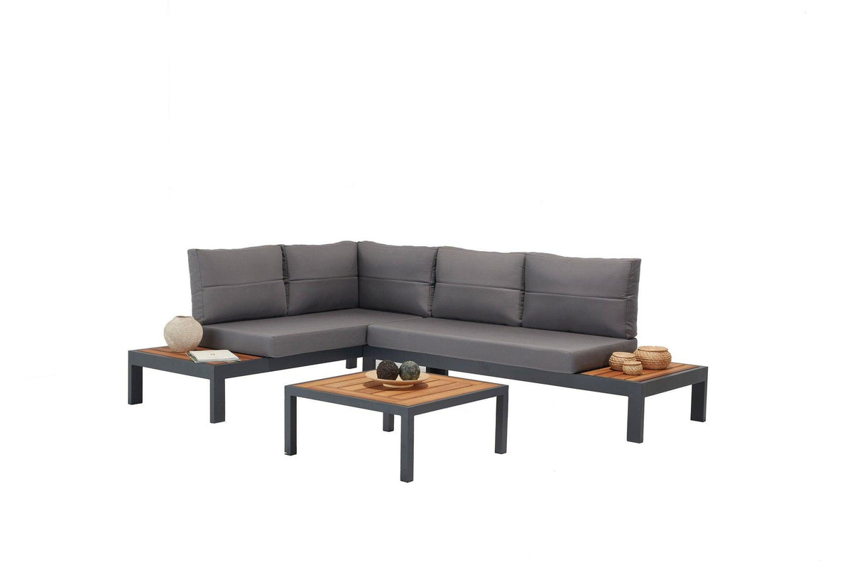 Set De Lounge De Grădină Verona Wood, Multicolor, 258X85X184 Cm