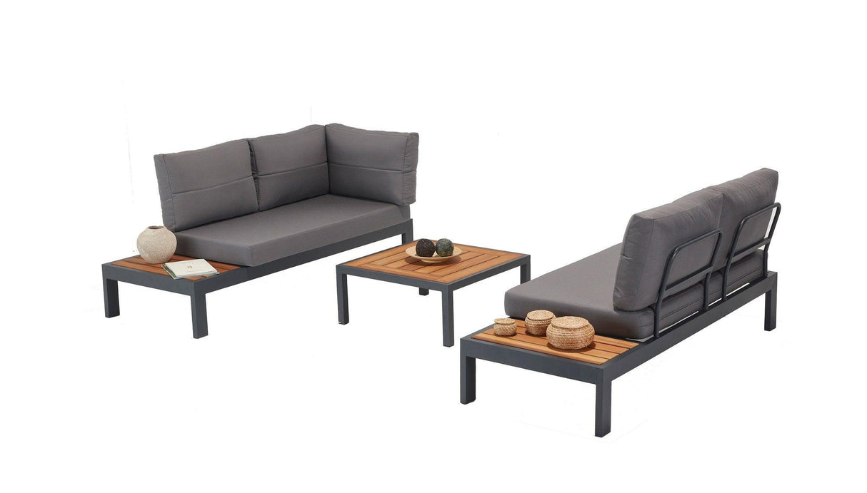 Set De Lounge De Grădină Verona Wood, Multicolor, 258X85X184 Cm