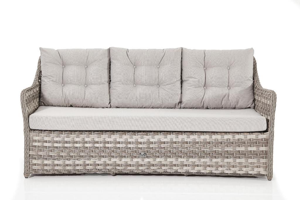 Set de lounge de grădină Vivaldi, 6 bucati, Crem, Rattan, 187 x 80x 80 cm