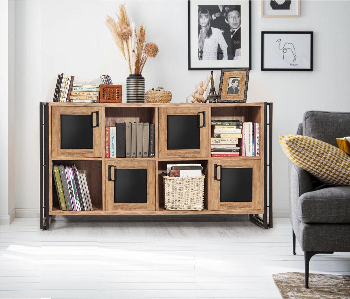 Set de mobilier de birou Birou Takim 16, Stejar, 2 piese