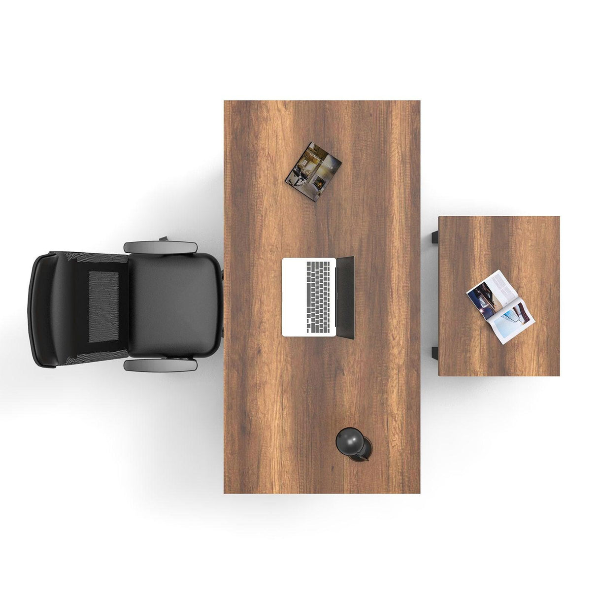 Set de mobilier de birou Heart, Nuc, 2 piese, Birou - masa