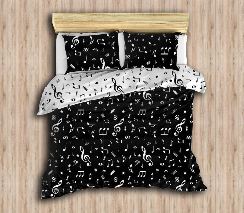Set Lenjerie de pat double, Negru, 220 x 200 cm,65% Bumbac / 35% POLYESTER