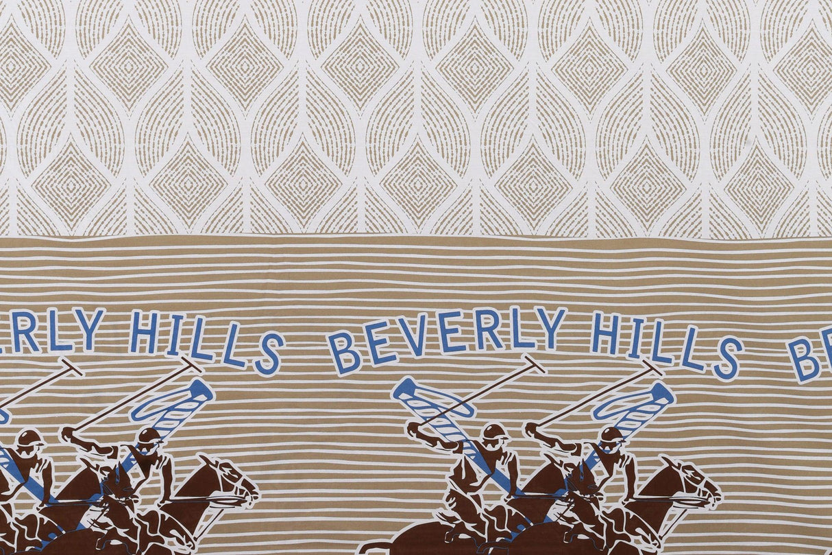 Set Lenjerie de pat double, Bej, 220 x 160 cm,100% Bumbac Ranforce