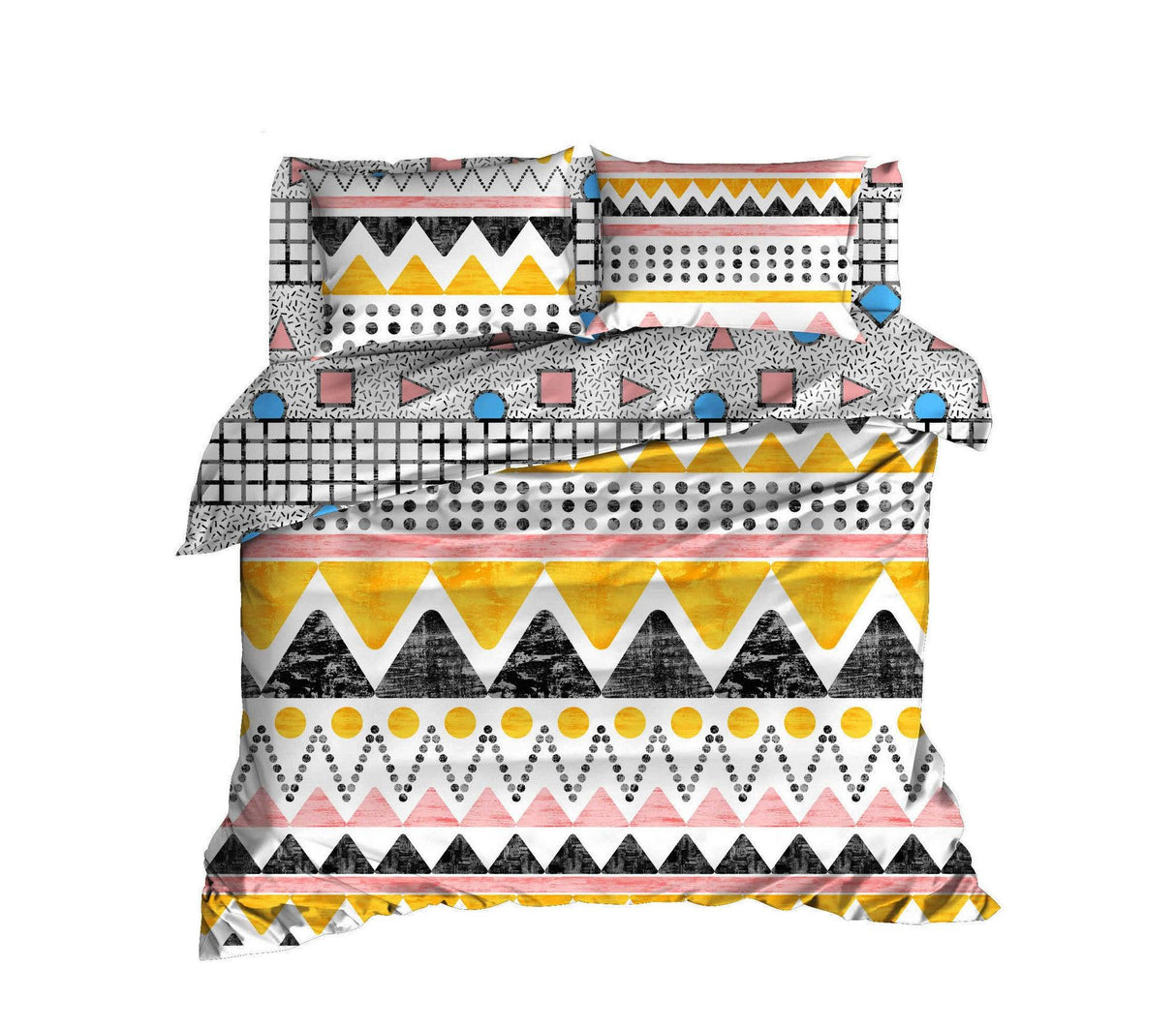 Set Lenjerie de pat double, Galben, 220x200 cm