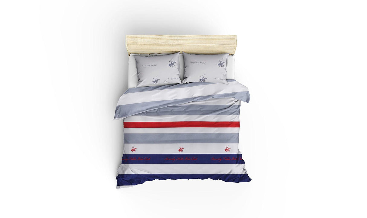 Set Lenjerie de pat double, Roșu, 220 x 200 cm,100% Bumbac Ranforce