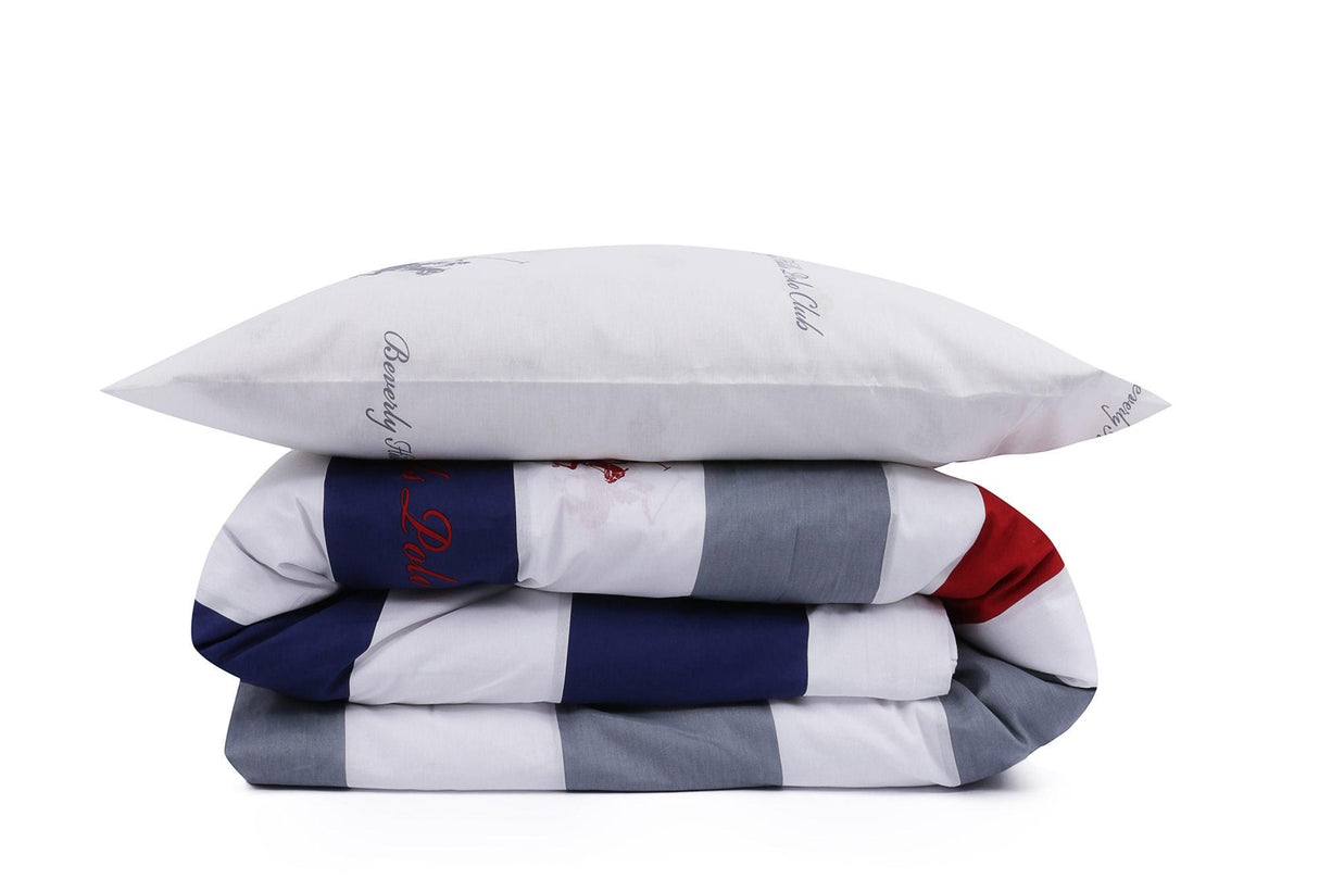 Set Lenjerie de pat double, Roșu, 220 x 200 cm,100% Bumbac Ranforce