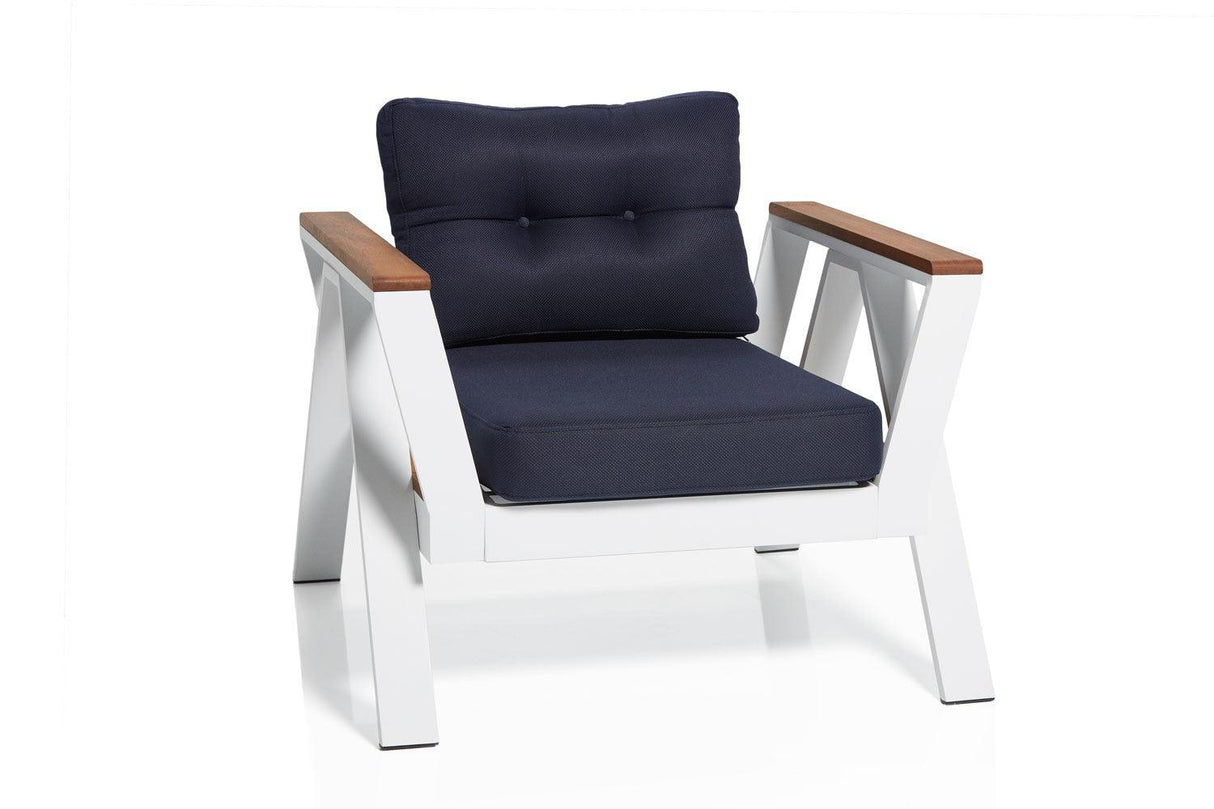 Set lounge de grădină, Albastru inchis, 152x77x94 cm