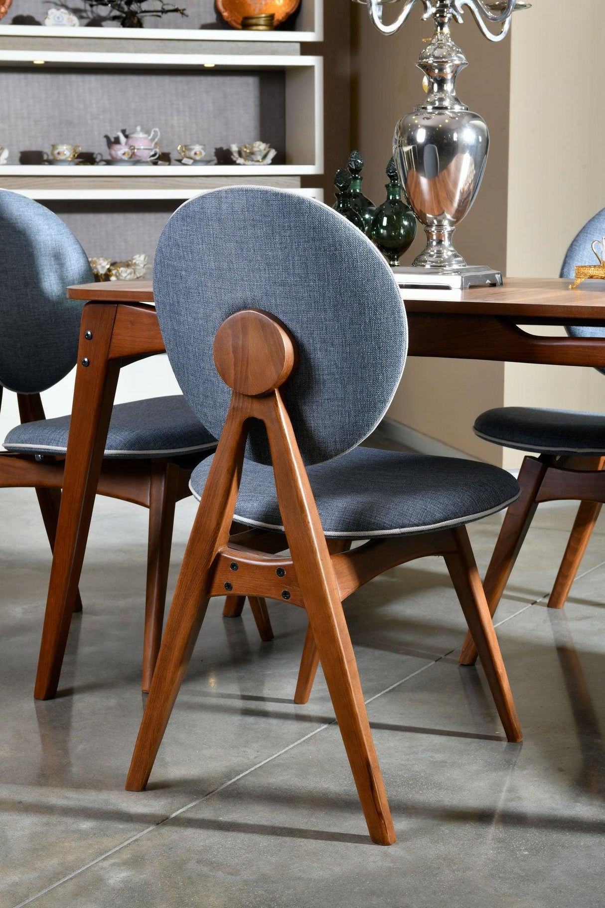 Set Masa Bucatarie și scaune (5 bucăți) Touch Wooden, Nuc, 160x75x80 cm