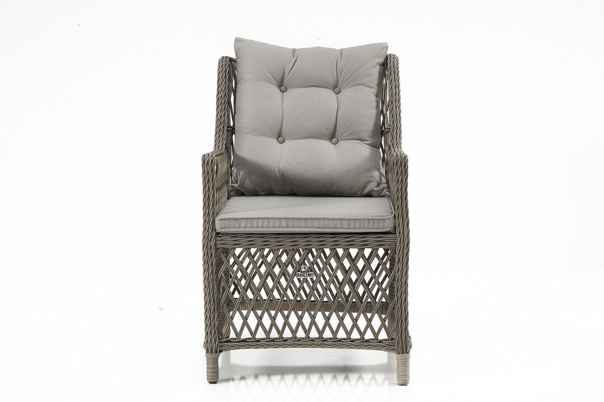 Set Masă Și Scaune De Grădină (7 Bucăți) Calista, Gri, 58X75X73 Cm