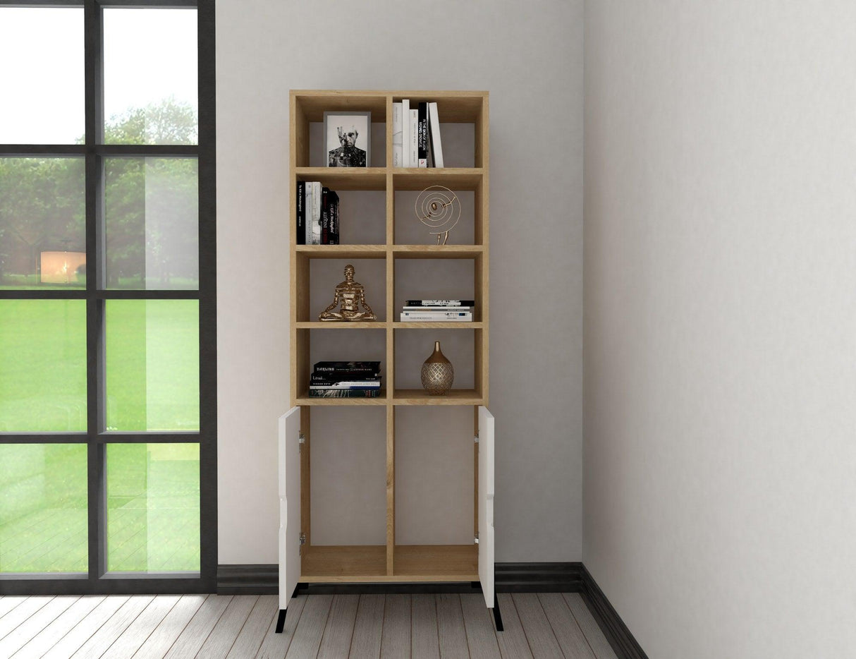 Set Mobila Sufragerie Siena, Stejar, 3 piese, Comoda Tv - Biblioteca - Masuta de Cafea