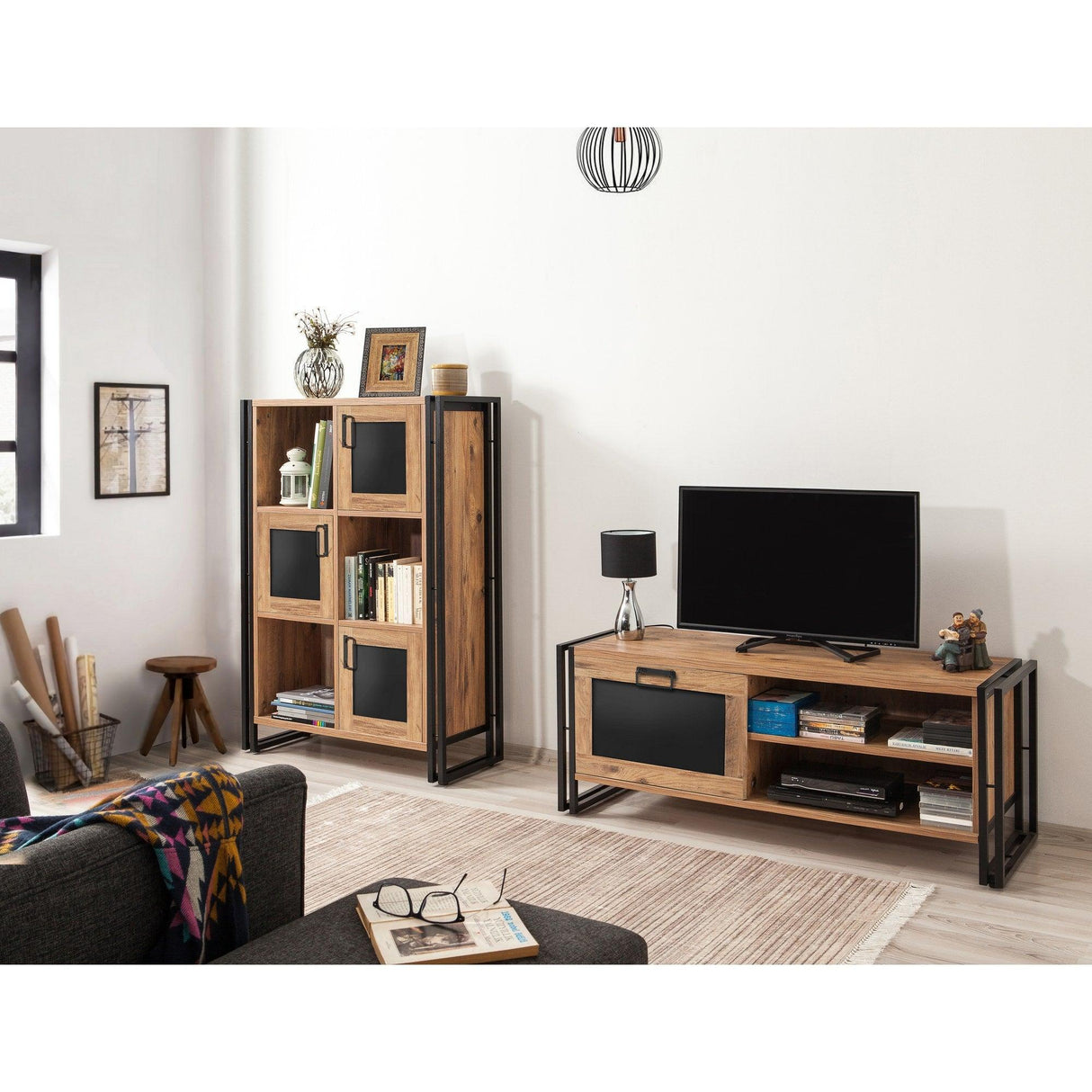 Set Mobila Sufragerie Takim 17, Stejar, 2 piese