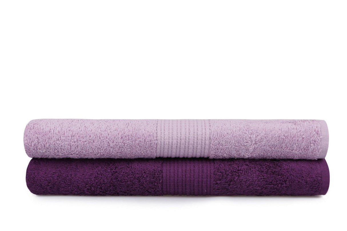 Set prosoape de baie (2 bucăți), Mov, 140x70 cm