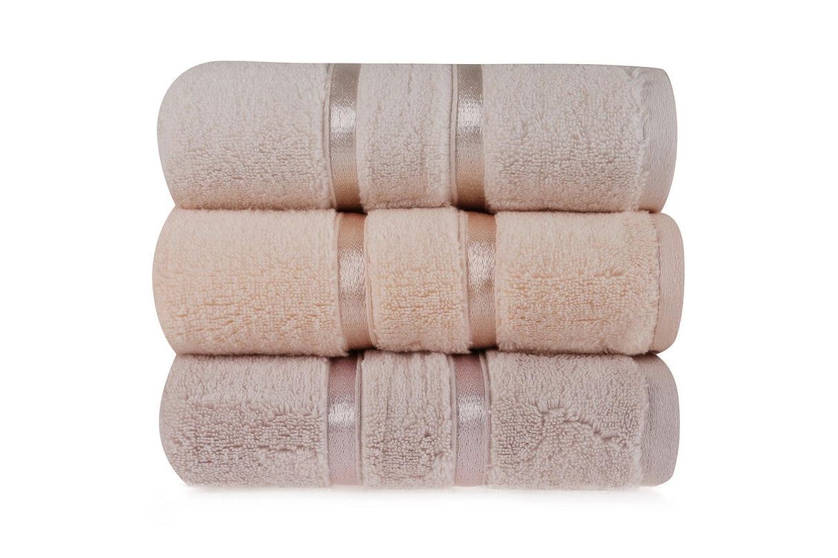 Set Prosoape de Baie (3bucăți), Galben, 90x50 cm