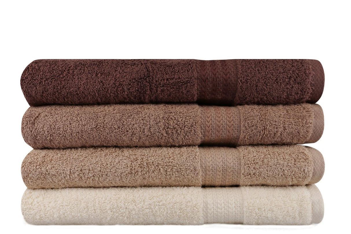 Set prosoape de baie (4 bucăți), Crem, 140x70 cm