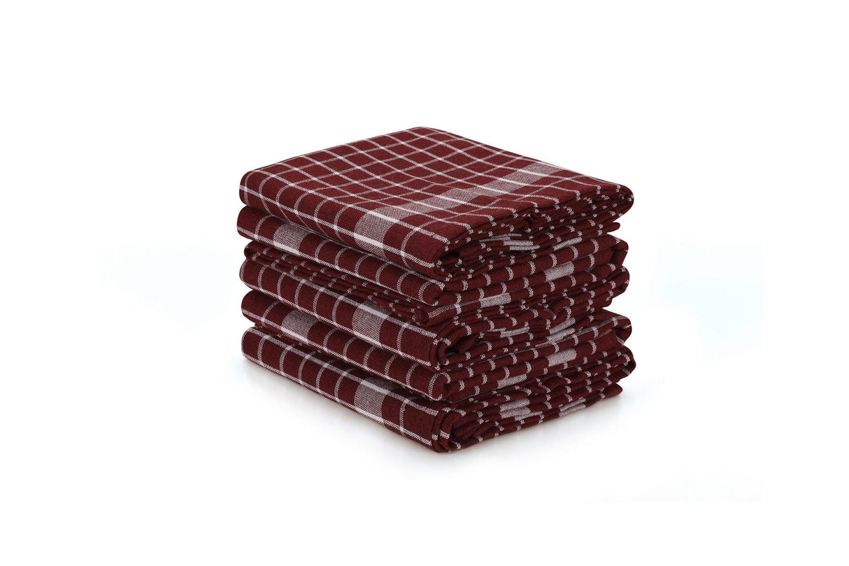 Set Prosoape de Bucatarie (10 bucăți), Roșu, 65x45 cm