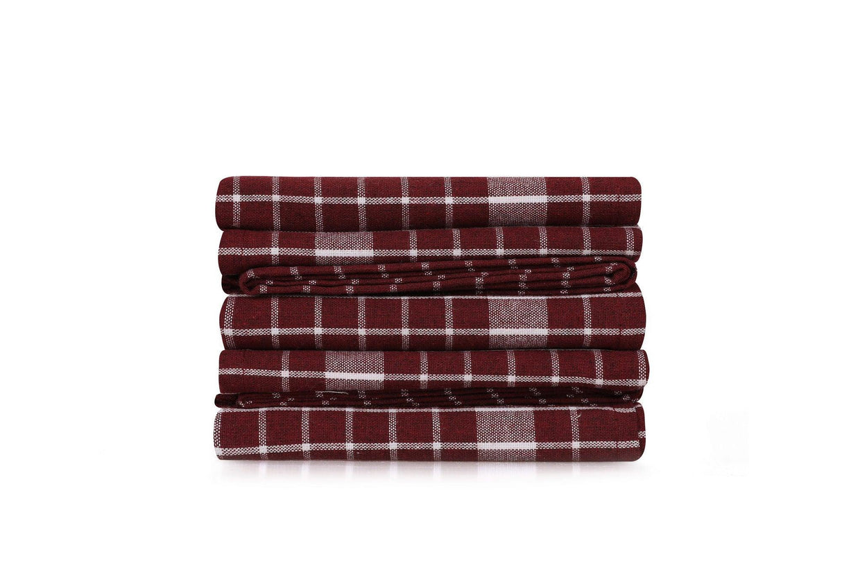 Set Prosoape de Bucatarie (10 bucăți), Roșu, 65x45 cm