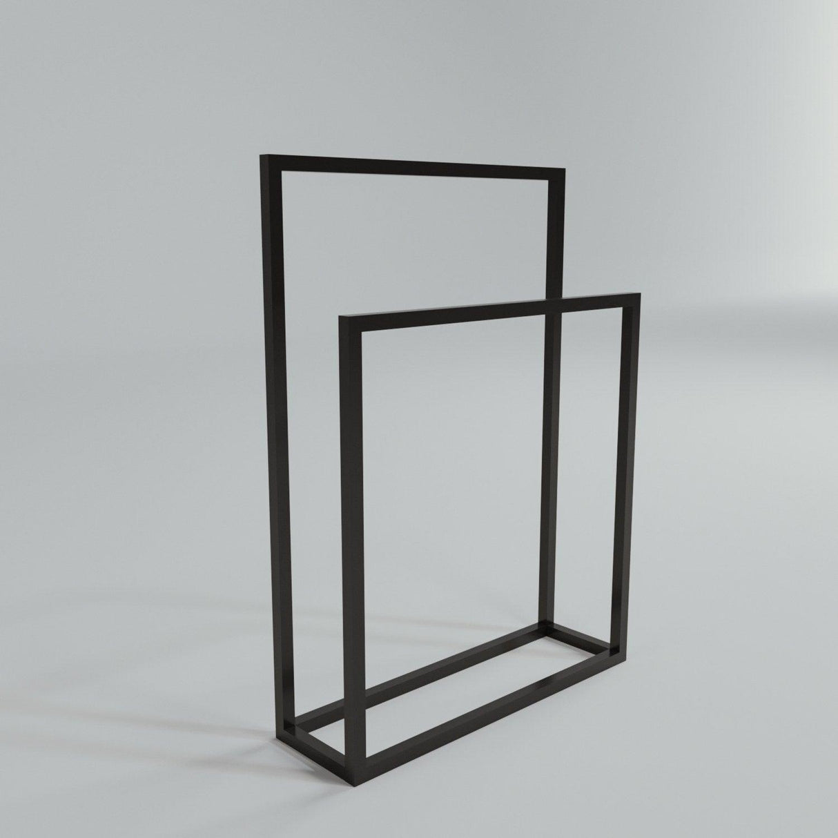 Suport Prosop Baie Noir, cadru Metal, Negru, 21 X 89 X 21 Cm