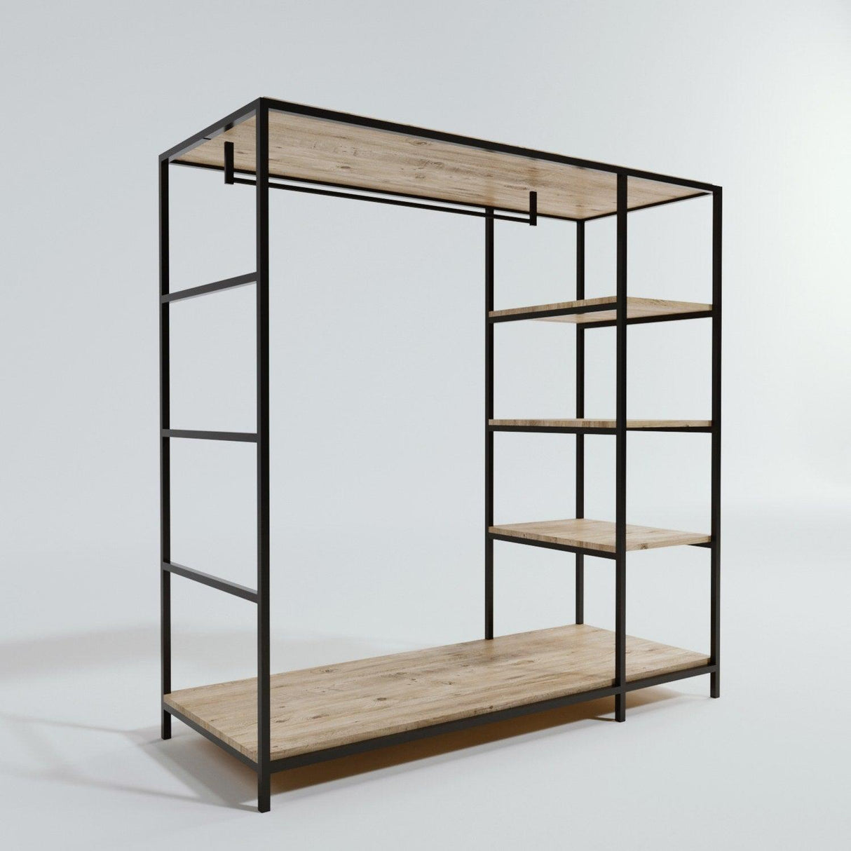 Suport/Stander Umerase Hurberg cu 5 Rafturi, Stejar, 180 X 180 X 40 Cm