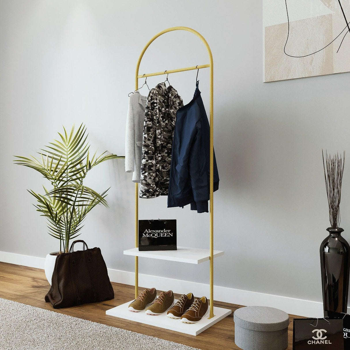 Suport/Stander Umerase Parma Auriu, 70 X 190 X 40 Cm