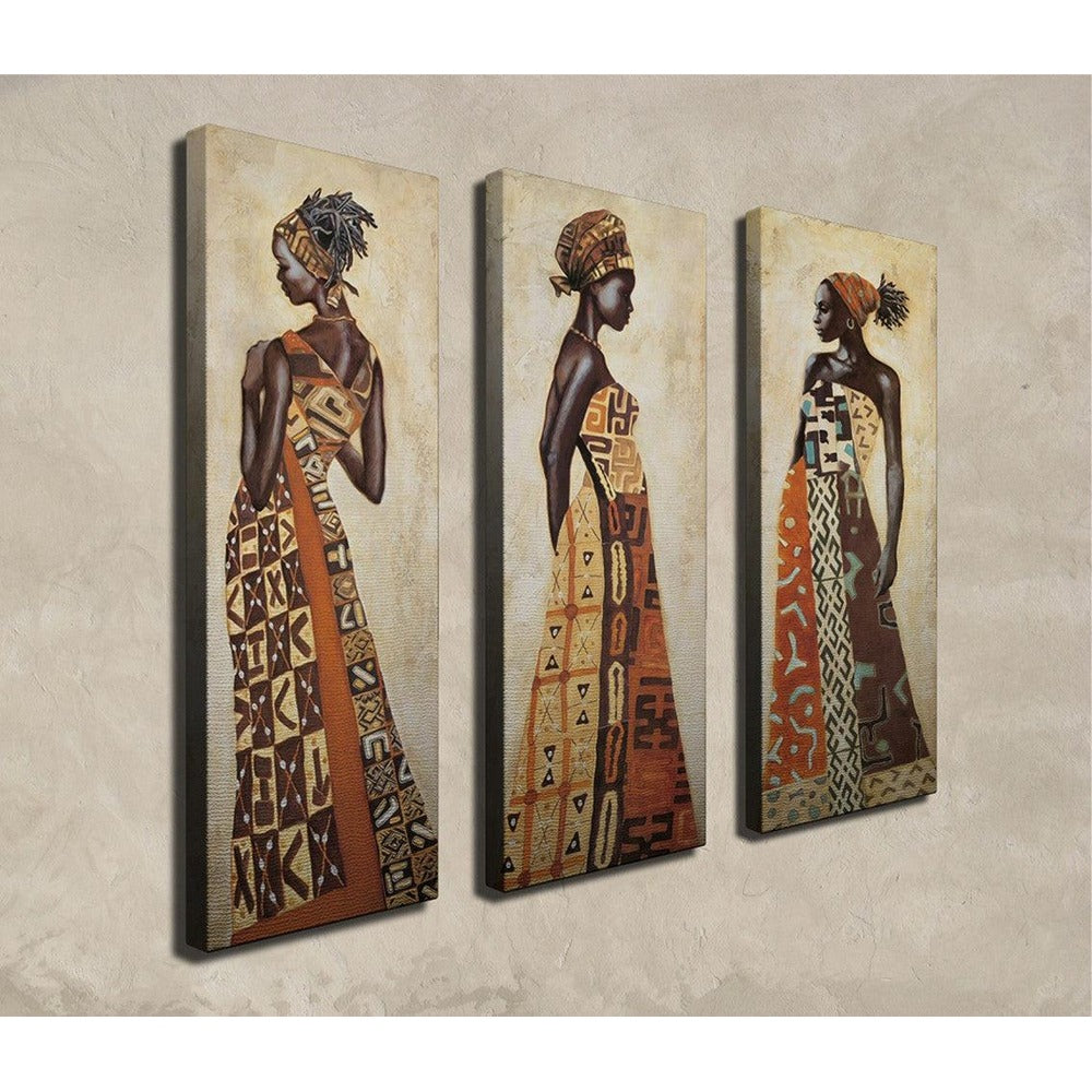 Tablou Canvas (3 bucăți) Symphony, Multicolor, 70x66 cm