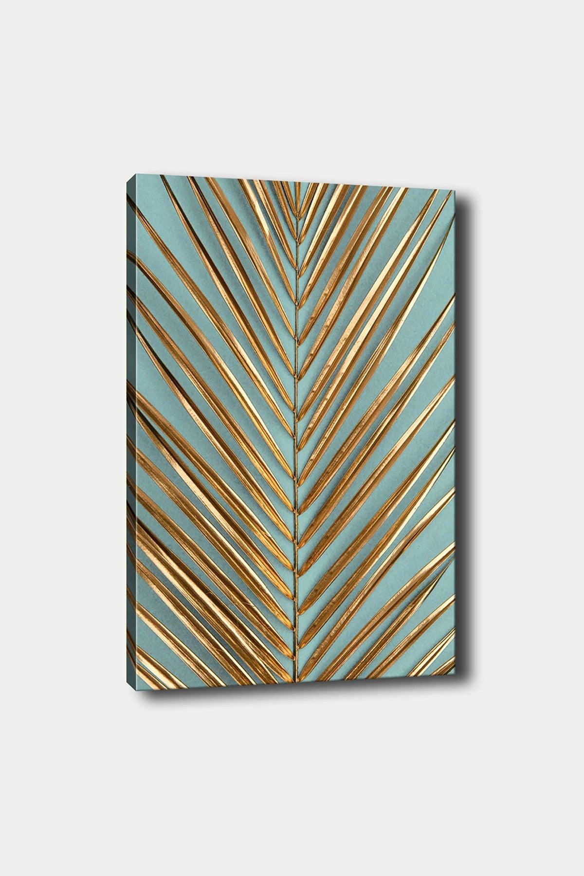 Tablou Canvas Frunze Auriu, Multicolor, 70 x 50 cm