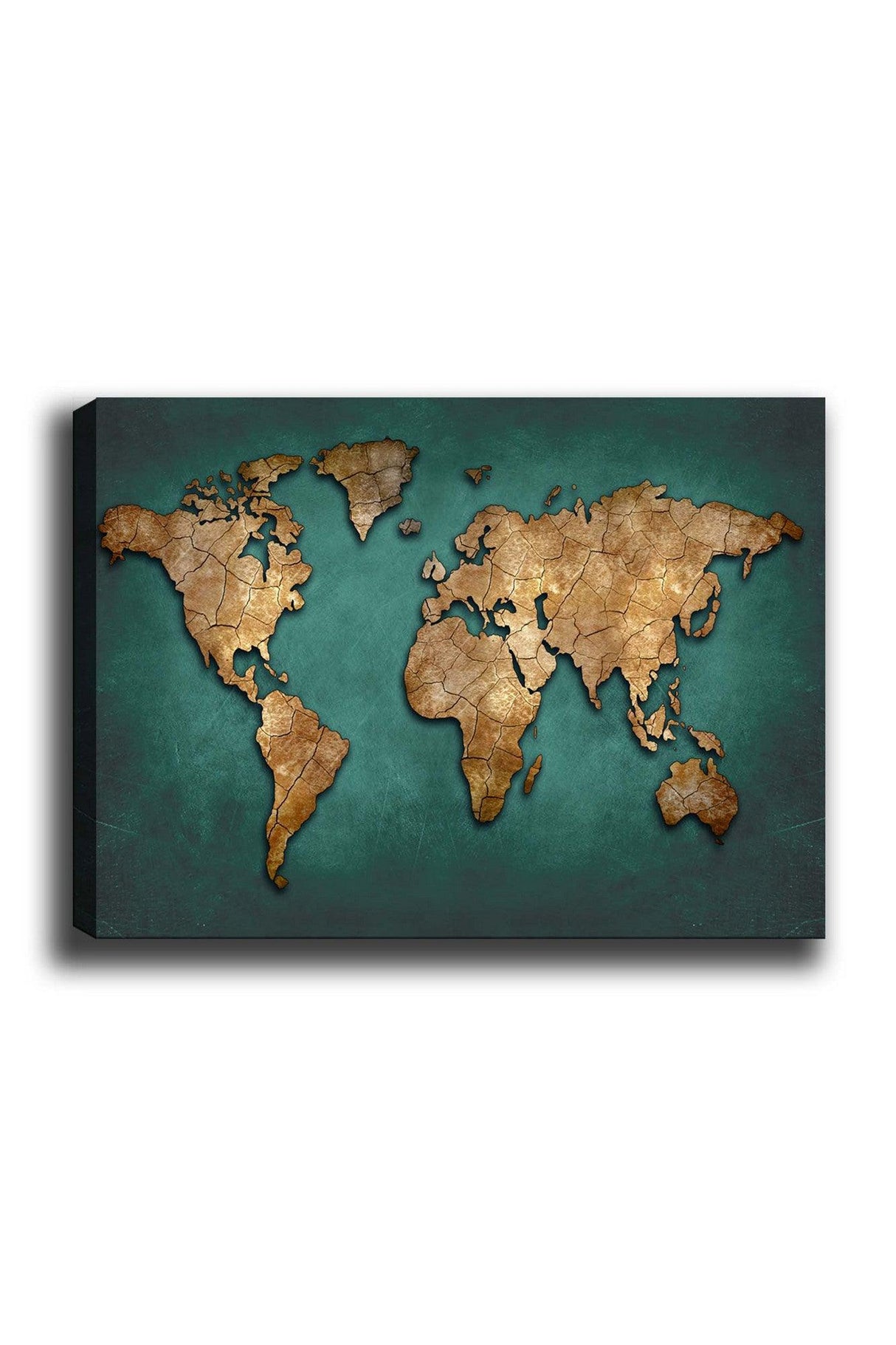 Tablou Canvas Harta Pamant, Multicolor, 70 x 100 cm