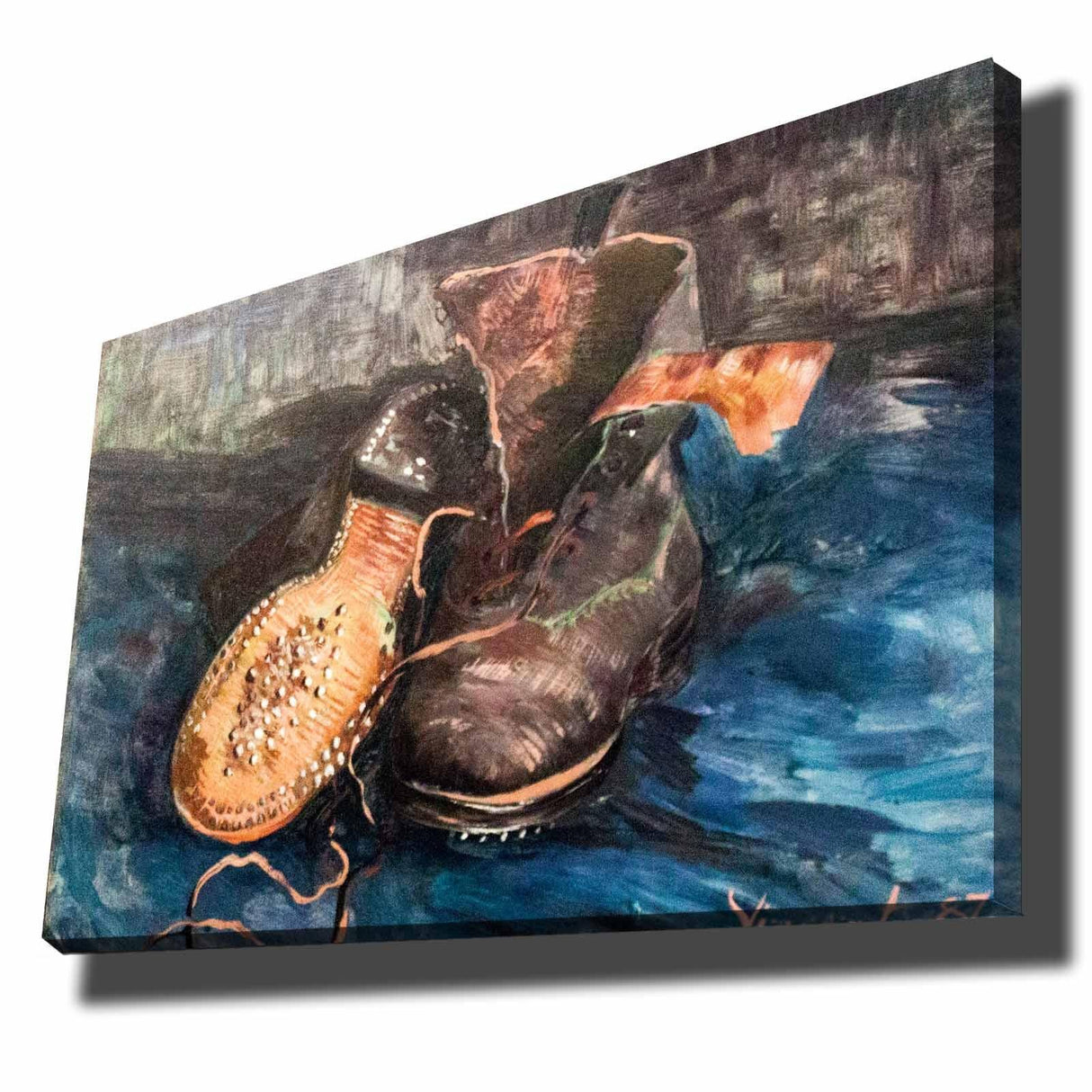 Tablou Canvas Old Boots, Maro, 100 x 70 cm