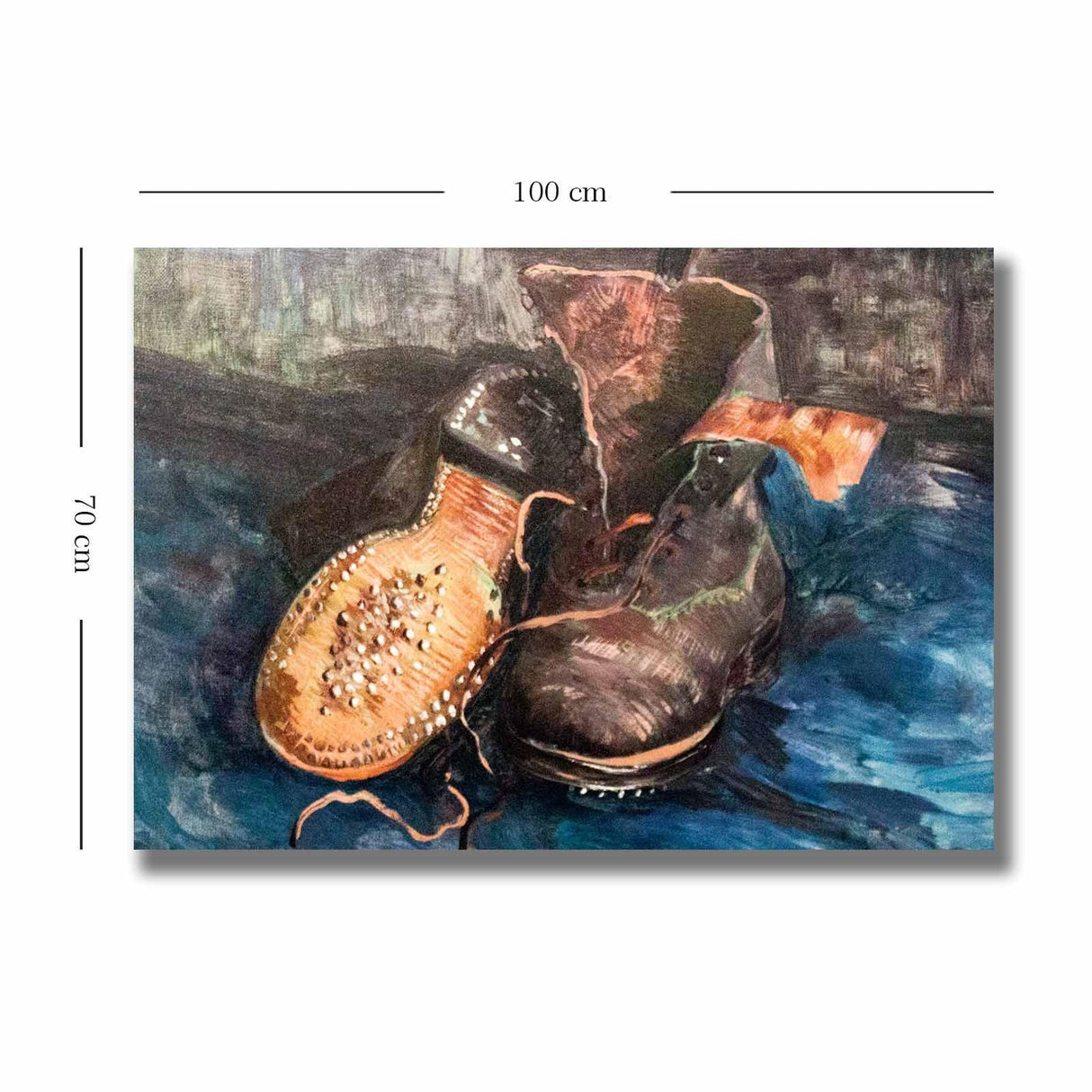 Tablou Canvas Old Boots, Maro, 100 x 70 cm