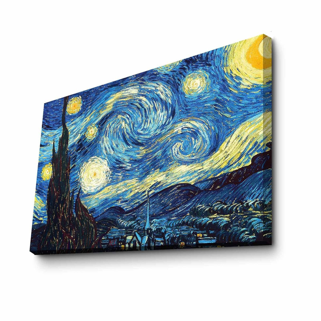 Tablou Canvas Van Gogh Noapte instelata, Multicolor, 100 x 70 cm