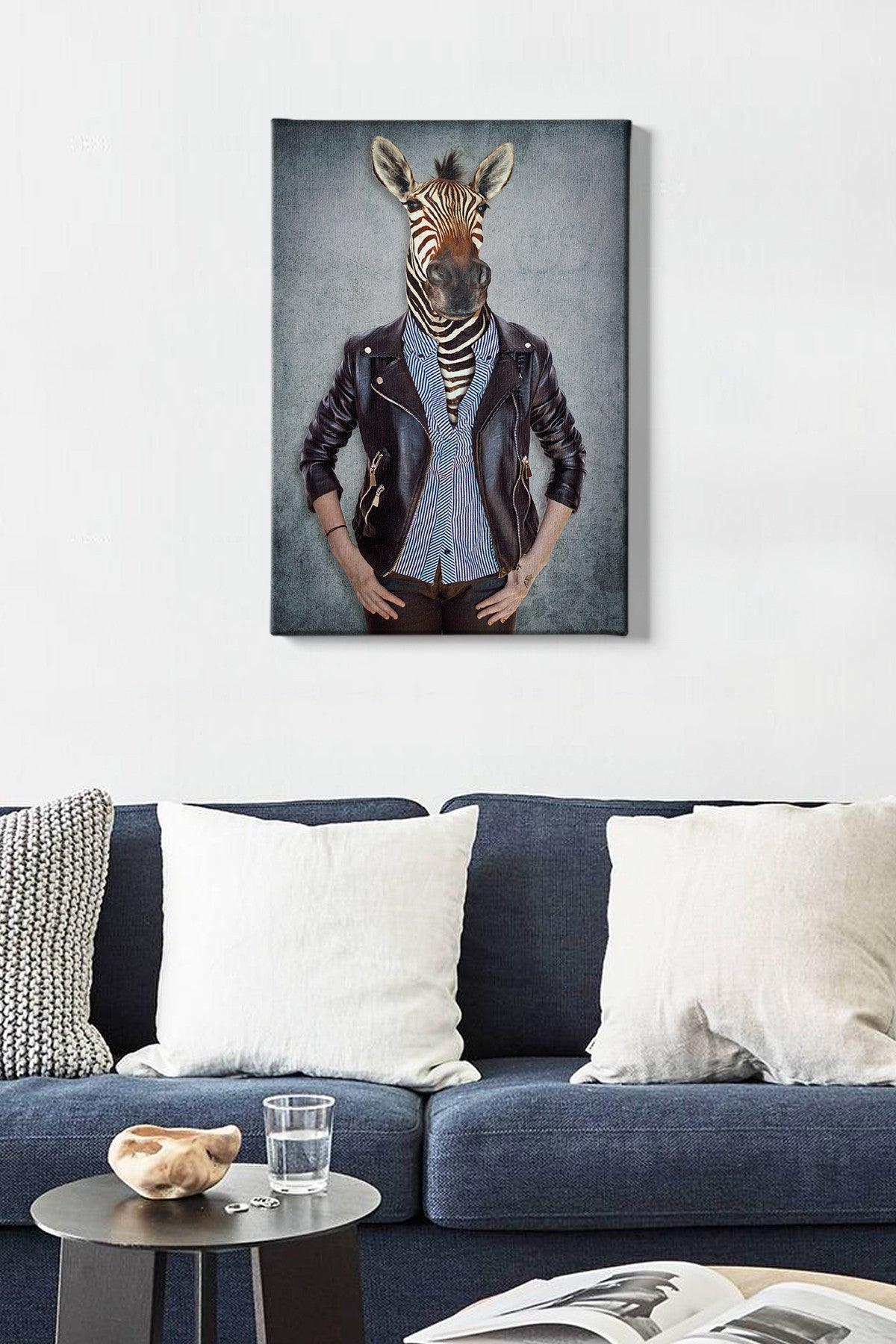 Tablou Canvas Zebra, Multicolor, 70 x 50 cm