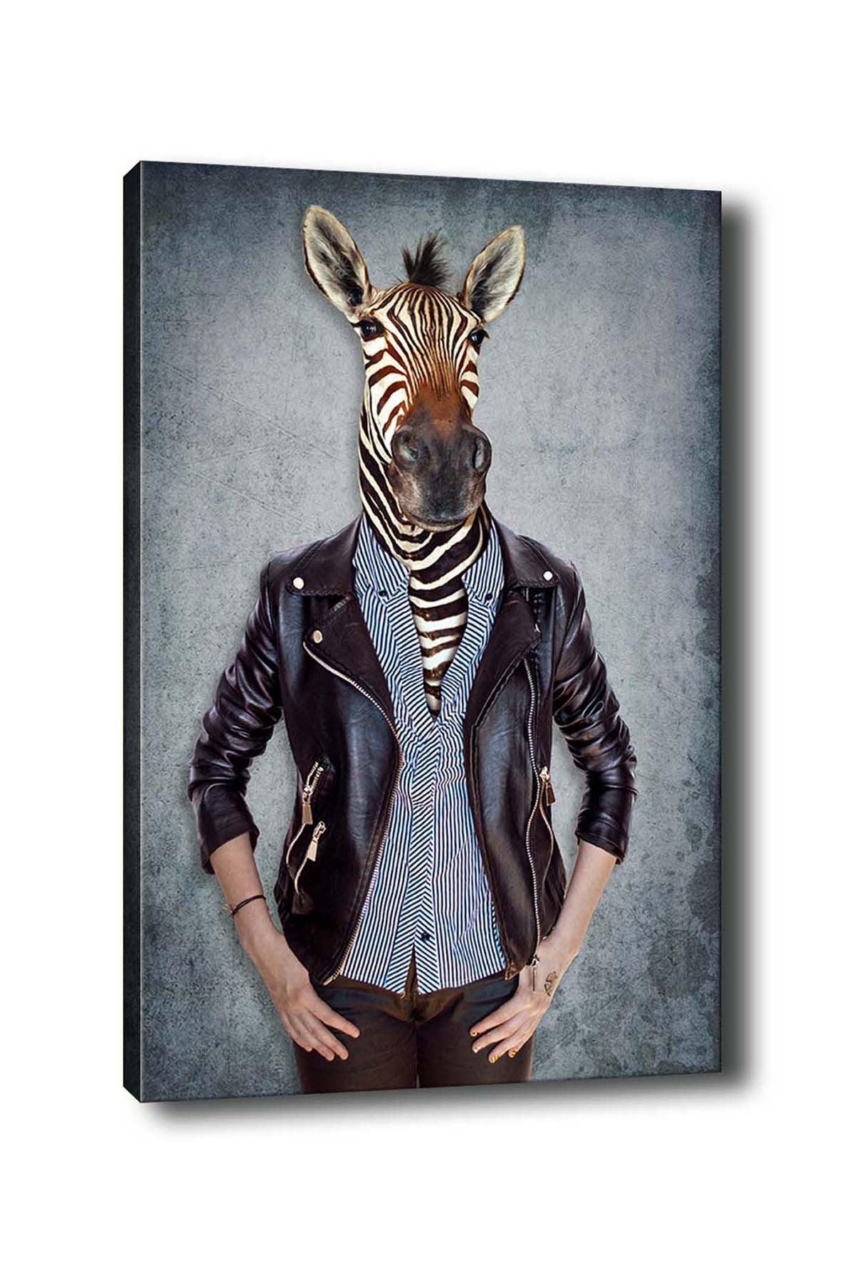 Tablou Canvas Zebra, Multicolor, 70 x 50 cm