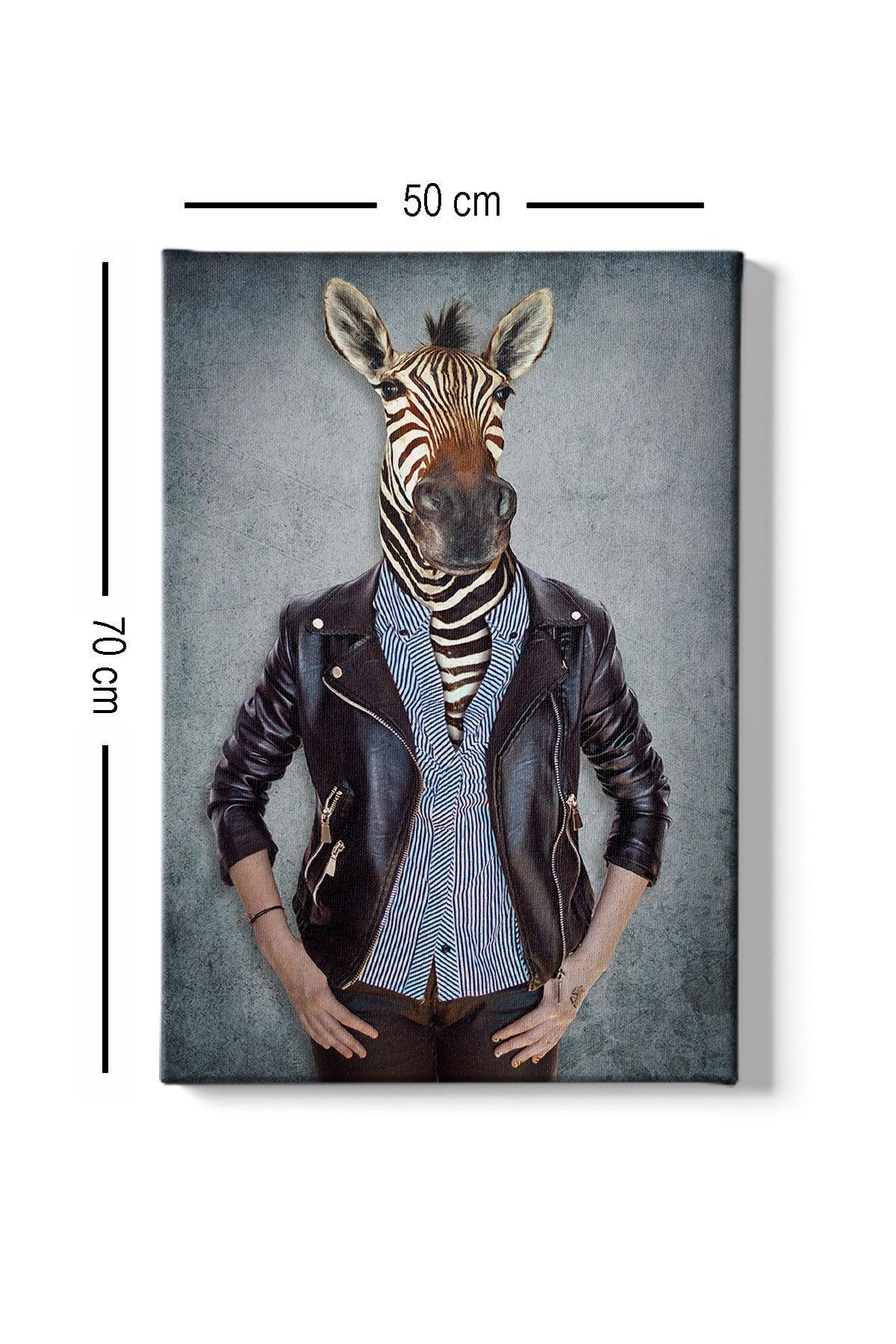 Tablou Canvas Zebra, Multicolor, 70 x 50 cm