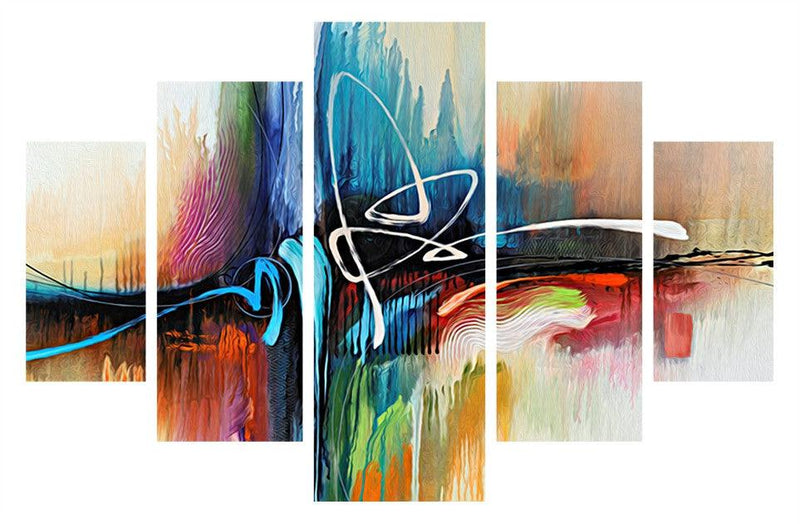 Tablou MDF ( 5 buc ) Miracle, Multicolor, 56x92 cm