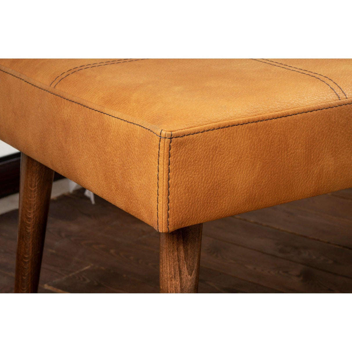 Taburet Kavere, 46x46x44 cm - Mustar