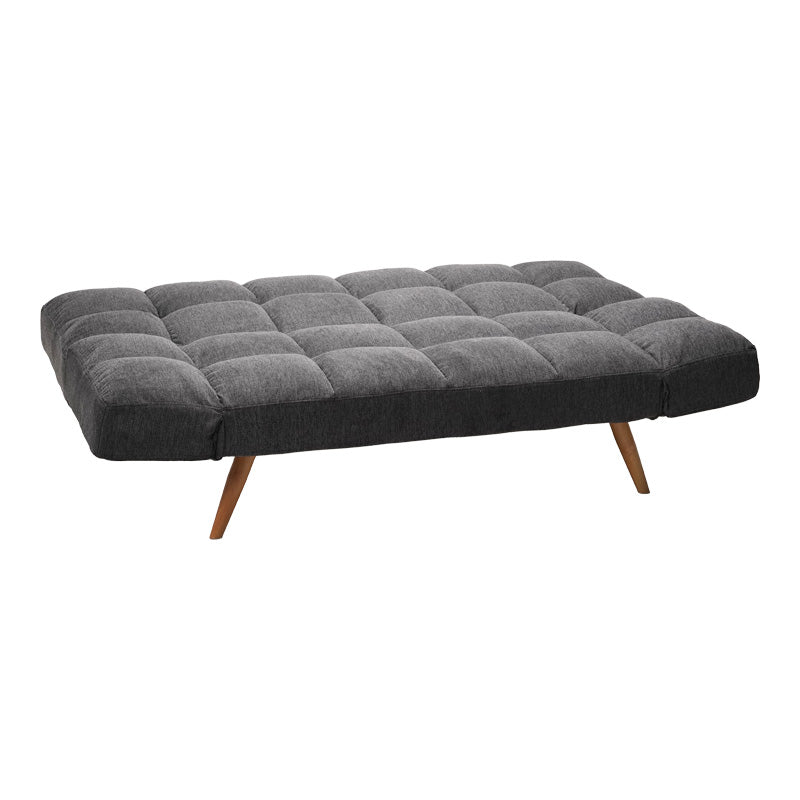 Canapea extensibila 3 locuri Freddo, stofa antracit, 181x81x86 cm