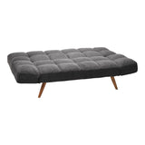 Canapea extensibila 3 locuri Freddo, stofa antracit, 181x81x86 cm