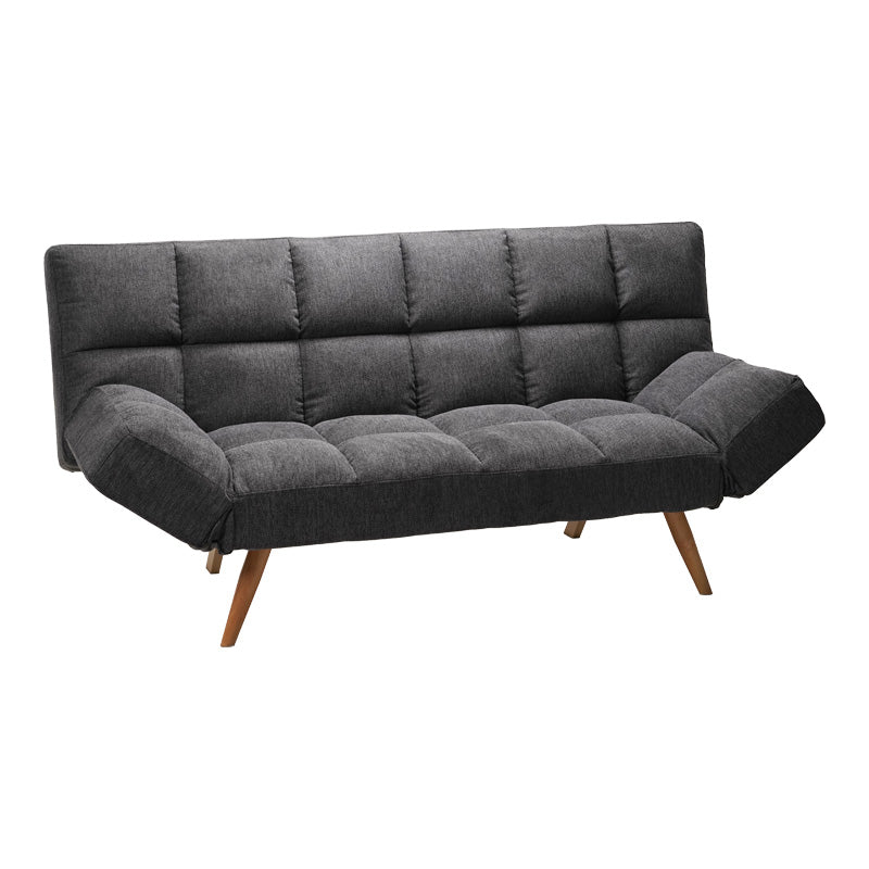 Canapea extensibila 3 locuri Freddo, stofa antracit, 181x81x86 cm