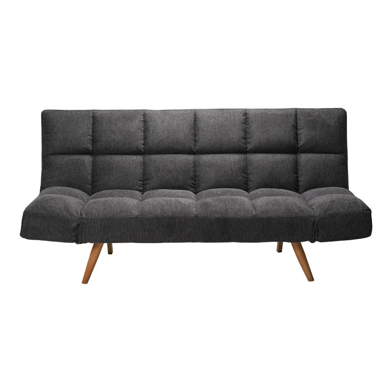 Canapea extensibila 3 locuri Freddo, stofa antracit, 181x81x86 cm