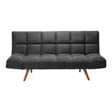 Canapea extensibila 3 locuri Freddo, stofa antracit, 181x81x86 cm