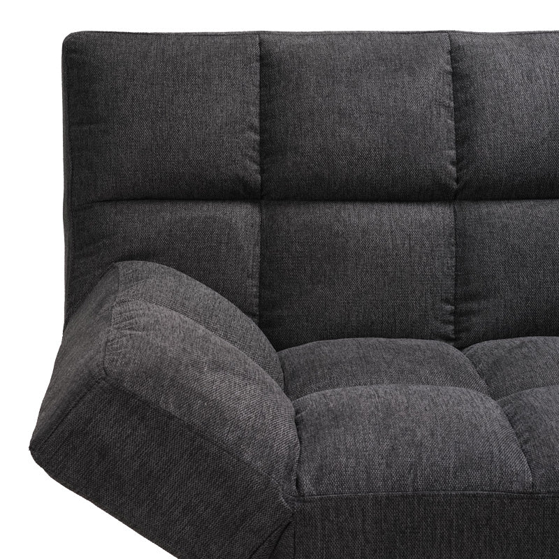 Canapea extensibila 3 locuri Freddo, stofa antracit, 181x81x86 cm