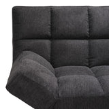 Canapea extensibila 3 locuri Freddo, stofa antracit, 181x81x86 cm
