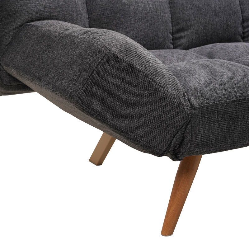 Canapea extensibila 3 locuri Freddo, stofa antracit, 181x81x86 cm