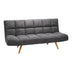 Canapea extensibila 3 locuri Freddo, stofa antracit, 181x81x86 cm