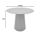 Masa rotunda cu blat, Donda, Neagra, Diametru 100cm x Înaltime 76cm