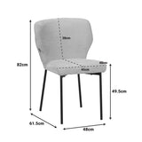 Scaun confortabil Mavier , Modern, Material Textil Bej, Picioare Metal Negru, 48x61.5x82cm