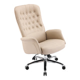 Scaun de birou manager cu ergonomic Kaline Bej, 69x79x115-123cm