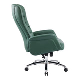 Scaun birou manager cu funcție ajustabilă Kaline, piele ecologică verde, 69x79x115-123cm