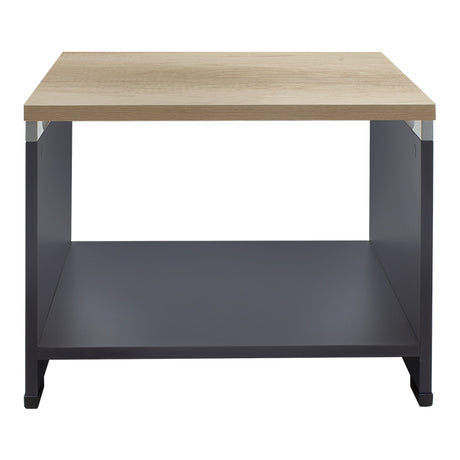 Masuta de cafea Lotus din stejar - gri inchis 60x60x45 cm