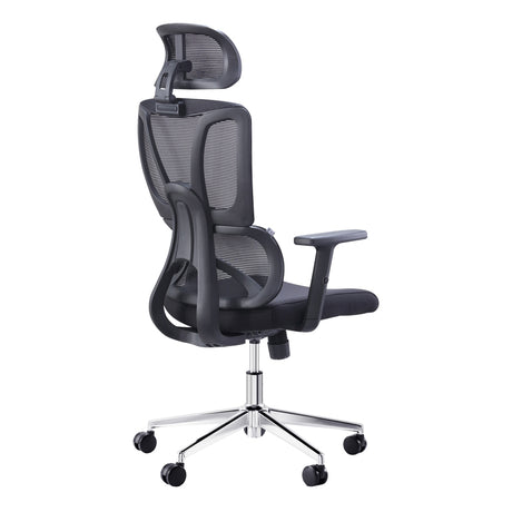 Scaun director birou Aish  stofa plasa neagra 64x66x130cm